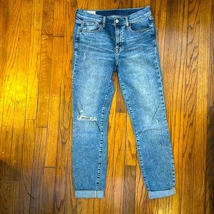 Gap True Skinny Ankle Mid Rise Distressed Jeans 28/6T